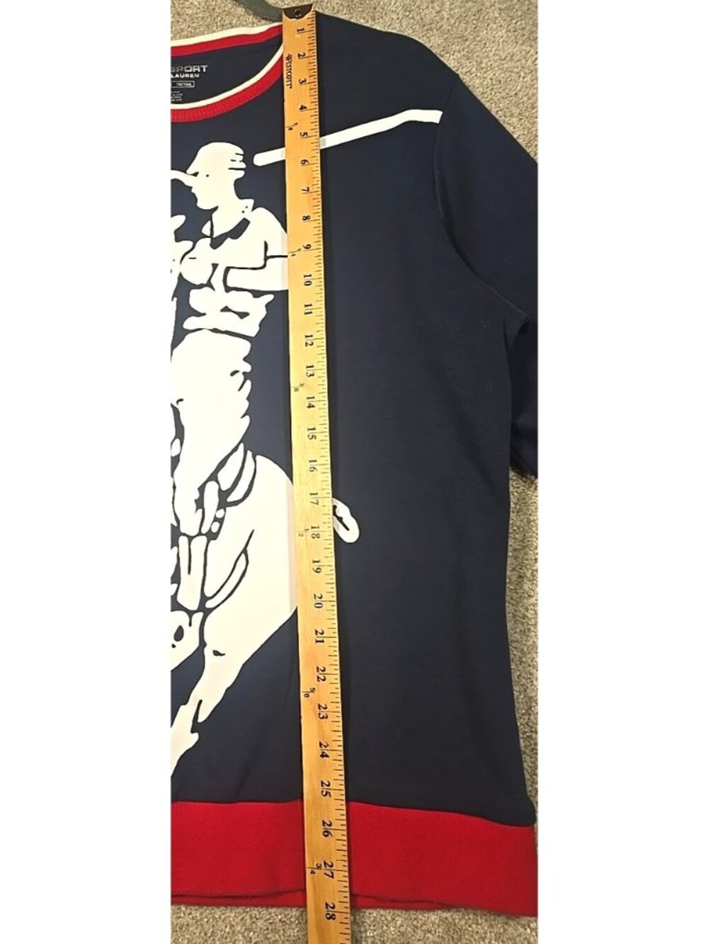 Ralph Lauren Polo Sport Big Pony Pullover Sweatshirt Long Sleeve Blue Women's XL - Picture 2 of 8
